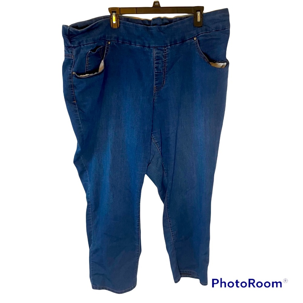 Faded Glory 26W elastic waist blue denim jeans